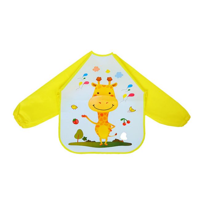 Baveta impermeabila cu manecute lungi - Girafa vesela AD-BV-25-C2