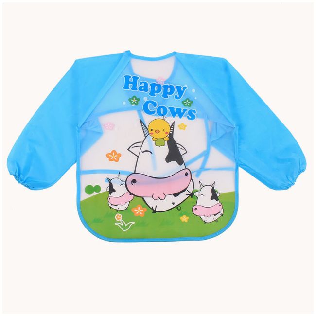 Baveta impermeabila cu manecute lungi - Vacutele fericite AD-BV-5-C2
