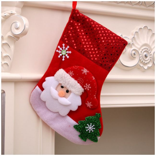 Ciorap pentru decor - Cap de Mos Craciun ADMS88