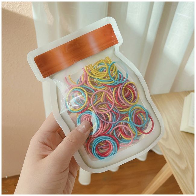 100 elastice colorate pentru codite ADX5104-4