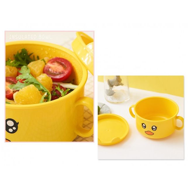 Bol din plastic cu capac pentru bebe - Duck ADDTA04