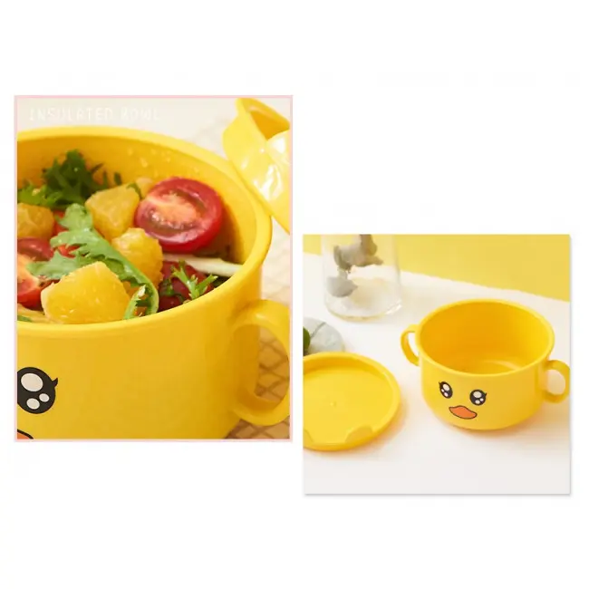 Bol din plastic cu capac pentru bebe - Duck ADDTA04