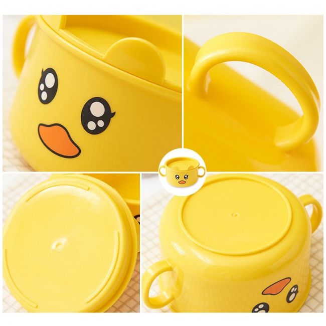 Bol din plastic cu capac pentru bebe - Duck ADDTA04