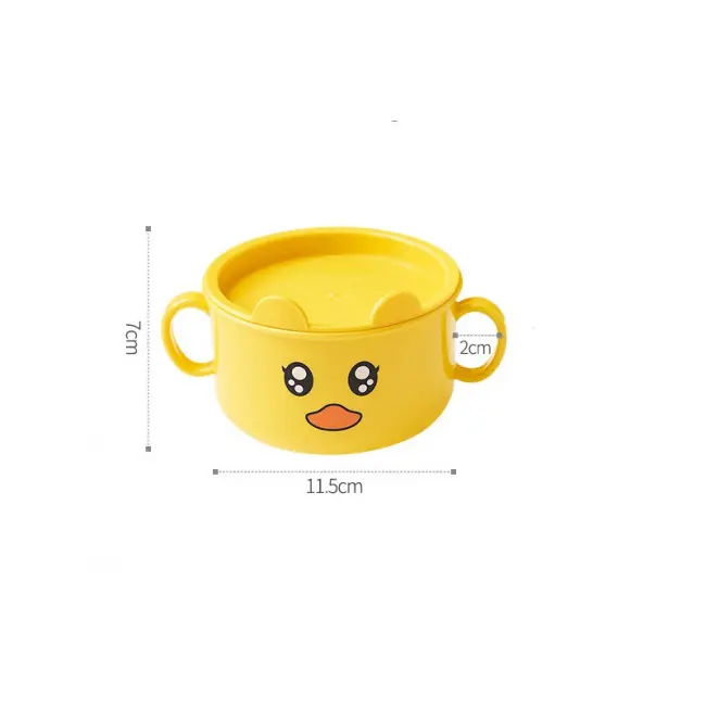 Bol din plastic cu capac pentru bebe - Duck ADDTA04
