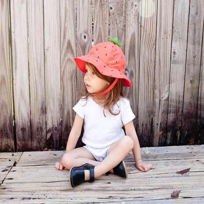 Palarie de soare Zoocchini, UPF50 +, Marime L, 12-24 Luni - Strawberry KRTZOO6173