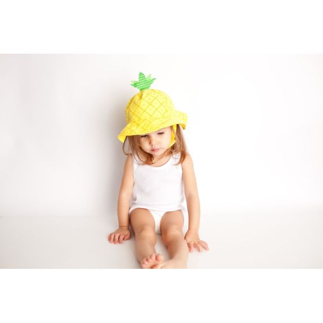 Palarie de soare Zoocchini, UPF50 +, Marime M, 6-12 Luni - Ananas KRTZOO6135