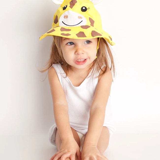 Palarie de soare Zoocchini, UPF50 +, Marime M, 6-12 Luni - Giraffe KRTZOO0169