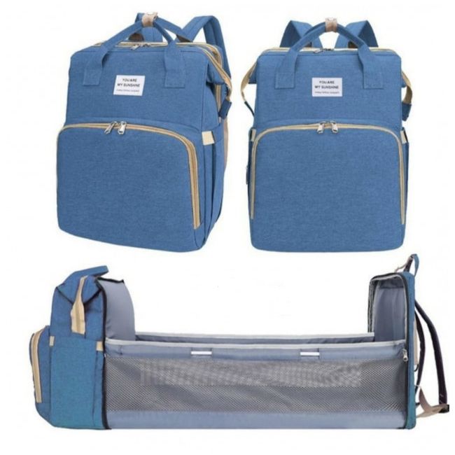 Rucsac extensibil multifunctional pentru mamici - Albastru MBBG6188-2