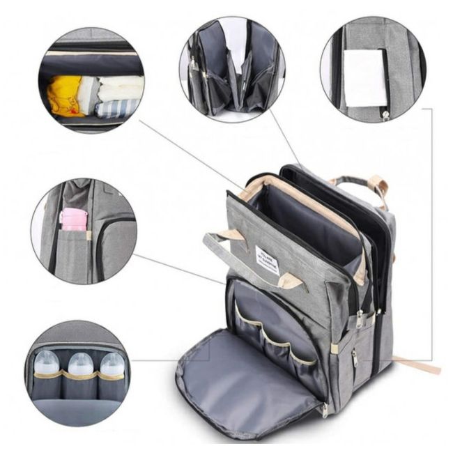 Rucsac extensibil multifunctional pentru mamici - Albastru MBBG6188-2