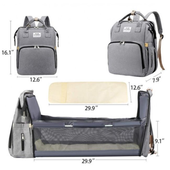 Rucsac extensibil multifunctional pentru mamici - Albastru MBBG6188-2