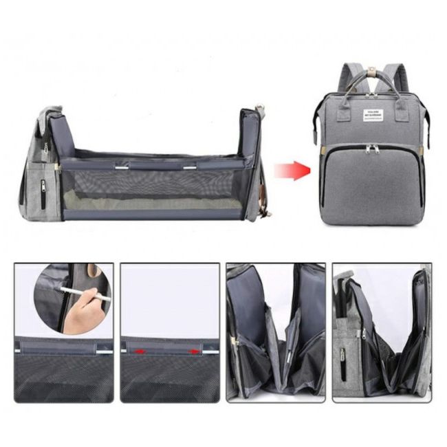 Rucsac extensibil multifunctional pentru mamici - Albastru MBBG6188-2