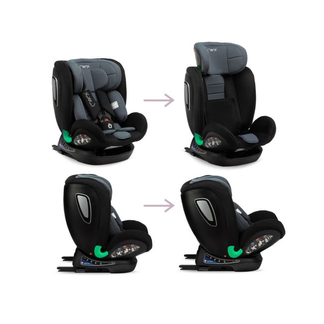 Scaun Auto I-Size 40-150 cm, Rear Facing, Momi Urso - Black KRTFOSA00022