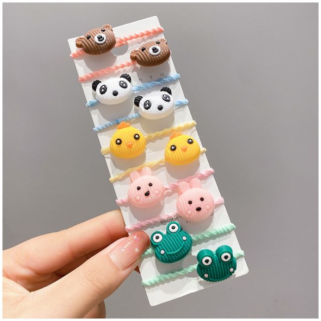 Set de 10 elastice pentru par - figurine diverse model 4 ad20213-3