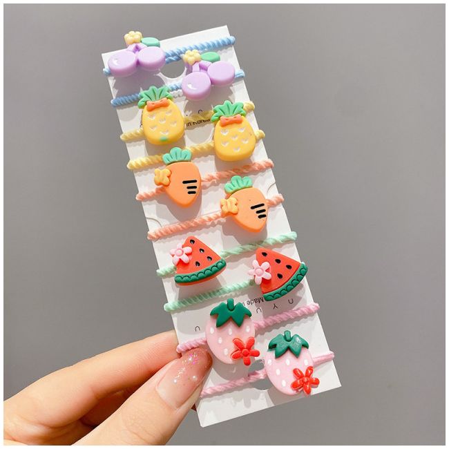 Set de 10 elastice pentru par - figurine diverse model 7 ad20213-6
