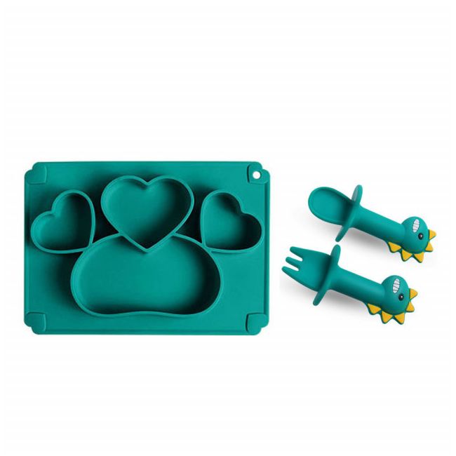 Set tavita si tacamuri din silicon - Hearts ADDTA14