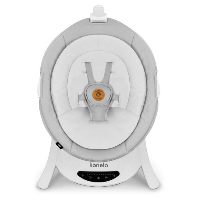 Lionelo - Balansoar multifunctional Bella, Electric, Scaun reglabil, Ecran tactil si telecomanda, 6 miscari unice, 5 viteze, Cu melodii, Gri BYNLO-BELLA_GREY_CONCRETE