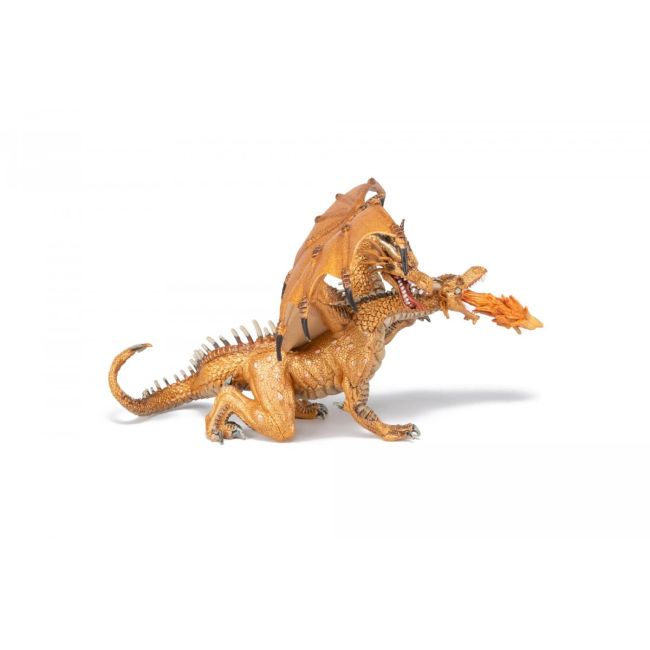 PAPO FIGURINA DRAGON CU DOUA CAPETE AURIU VIVPapo38938