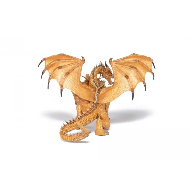 PAPO FIGURINA DRAGON CU DOUA CAPETE AURIU VIVPapo38938