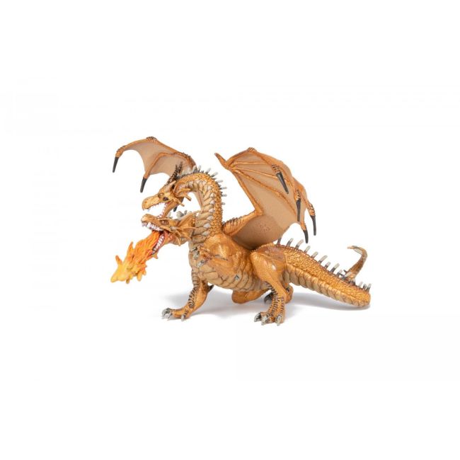 PAPO FIGURINA DRAGON CU DOUA CAPETE AURIU VIVPapo38938