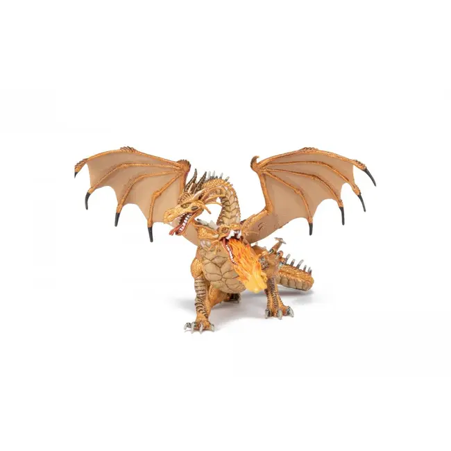 PAPO FIGURINA DRAGON CU DOUA CAPETE AURIU VIVPapo38938