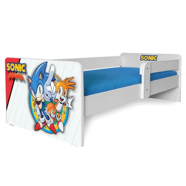 Pat Pentru Copii 2-12 Ani Sonic P1 Cu Saltea SafeNest cu lana Pc-p-mk-son-p1-80