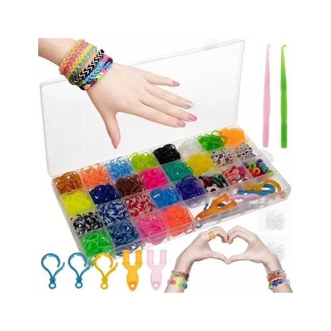 Set creativ elastice loom colorate cu organizator si accesorii, 1500 piese Kruzzel MY18061 BBJMY18061_Initiala