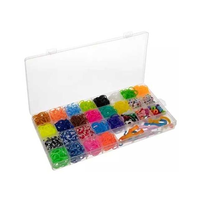 Set creativ elastice loom colorate cu organizator si accesorii, 1500 piese Kruzzel MY18061 BBJMY18061_Initiala
