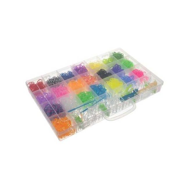 Set creativ elastice loom colorate cu organizator si accesorii, 4400 piese Kruzzel MY18062 BBJMY18062_Initiala