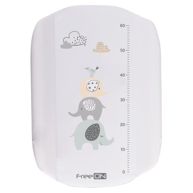 Cadita de baie cu hamac pentru nou nascut si masa de infasat, Cu roti, Cu suport metalic, Conform cu standardul european de securitate EN 12221-1:2008+A1:2013, EN 17072:2018, FreeON, Elephant BYN48648