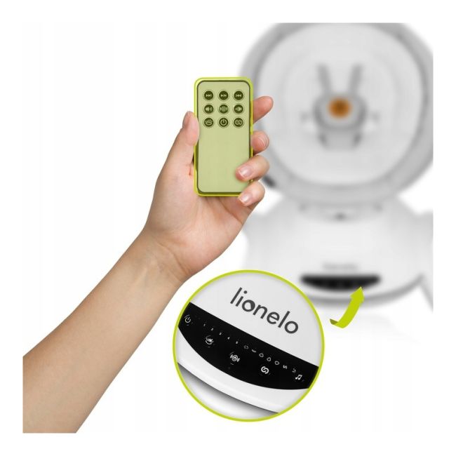 Lionelo - Balansoar multifunctional Bella, Electric, Scaun reglabil, Ecran tactil si telecomanda, 6 miscari unice, 5 viteze, Cu melodii, Gri BYNLO-BELLA_GREY_CONCRETE