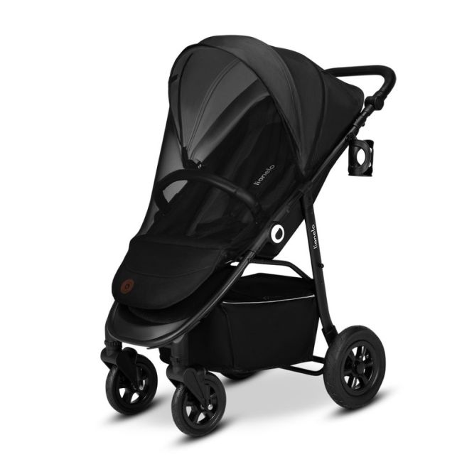 Lionelo - Carucior sport Natt, De la nastere, Cu accesorii si capotina XXL reglabila, 0 - 22 kg, Conform cu standardele europene de securitate EN1888-1, EN1888-2, Gri BYNLO-NATT_GREY_STONE