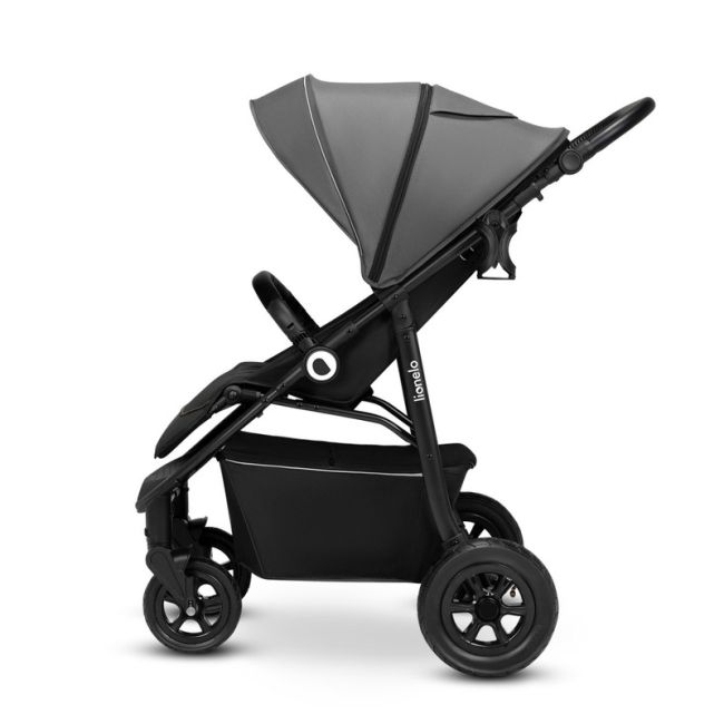 Lionelo - Carucior sport Natt, De la nastere, Cu accesorii si capotina XXL reglabila, 0 - 22 kg, Conform cu standardele europene de securitate EN1888-1, EN1888-2, Gri BYNLO-NATT_GREY_STONE