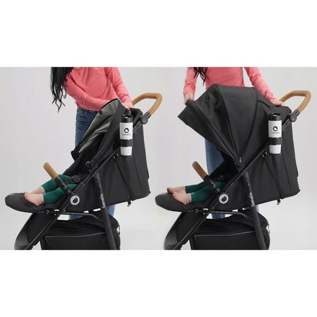Lionelo - Carucior sport Natt, De la nastere, Cu accesorii si capotina XXL reglabila, 0 - 22 kg, Conform cu standardele europene de securitate EN1888-1, EN1888-2, Gri BYNLO-NATT_GREY_STONE