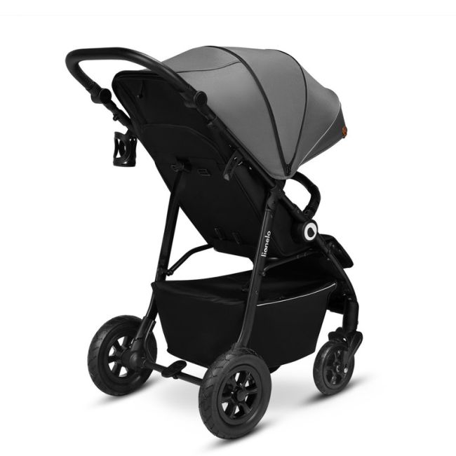 Lionelo - Carucior sport Natt, De la nastere, Cu accesorii si capotina XXL reglabila, 0 - 22 kg, Conform cu standardele europene de securitate EN1888-1, EN1888-2, Gri BYNLO-NATT_GREY_STONE