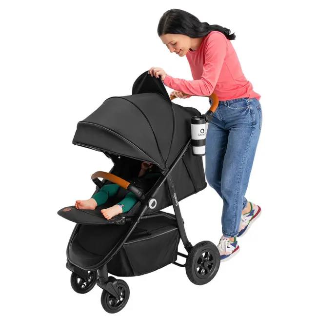 Lionelo - Carucior sport Natt, De la nastere, Cu accesorii si capotina XXL reglabila, 0 - 22 kg, Conform cu standardele europene de securitate EN1888-1, EN1888-2, Negru Onyx BYNLO-NATT_BLACK_ONYX