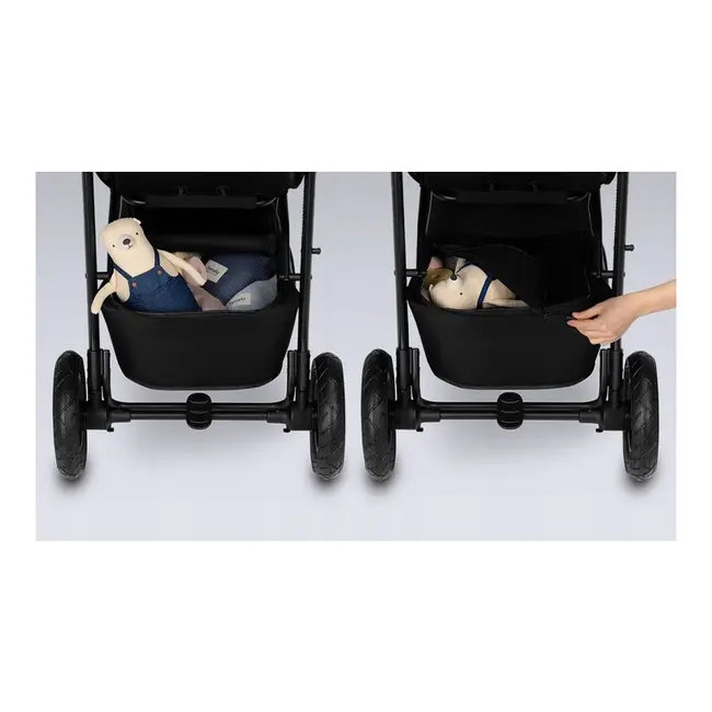Lionelo - Carucior sport Natt, De la nastere, Cu accesorii si capotina XXL reglabila, 0 - 22 kg, Conform cu standardele europene de securitate EN1888-1, EN1888-2, Negru Onyx BYNLO-NATT_BLACK_ONYX