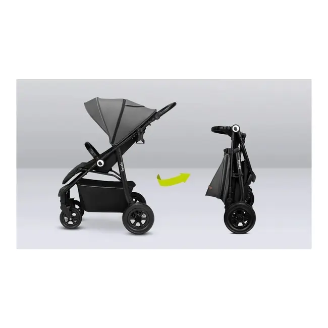 Lionelo - Carucior sport Natt, De la nastere, Cu accesorii si capotina XXL reglabila, 0 - 22 kg, Conform cu standardele europene de securitate EN1888-1, EN1888-2, Negru Onyx BYNLO-NATT_BLACK_ONYX