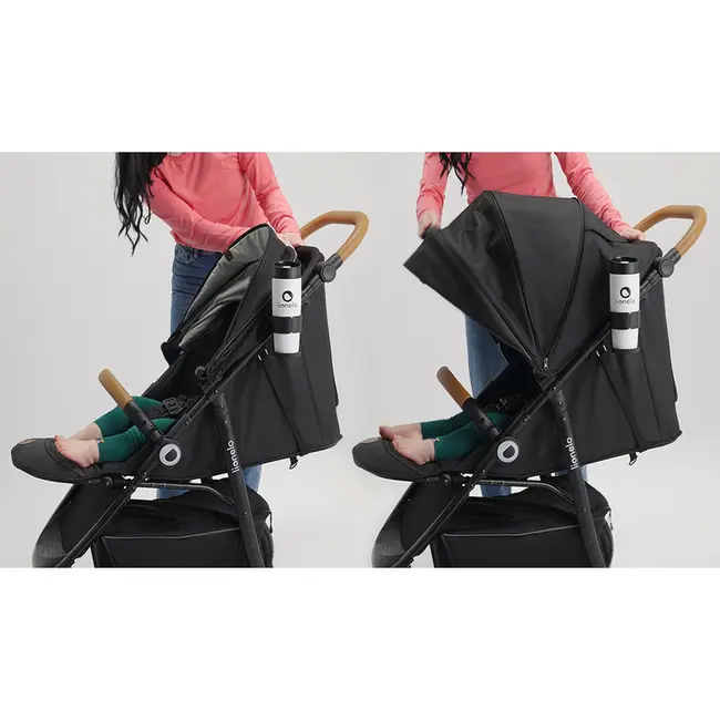 Lionelo - Carucior sport Natt, De la nastere, Cu accesorii si capotina XXL reglabila, 0 - 22 kg, Conform cu standardele europene de securitate EN1888-1, EN1888-2, Negru Onyx BYNLO-NATT_BLACK_ONYX