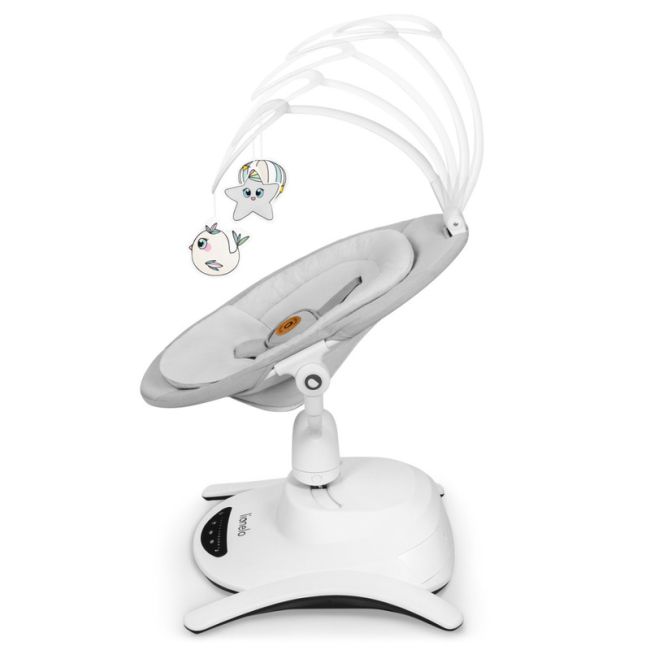 Lionelo - Set 2 in 1, Balansoar si landou Bella, Rotative 360, Ecran tactil si telecomanda, Electric, Scaun reglabil, 6 miscari unice, 5 viteze, Cu melodii, Gri BYNLO-BELLA_SET_GREY_CONCRETE