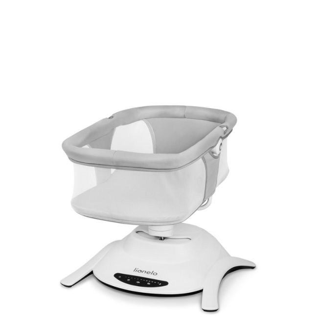 Lionelo - Set 2 in 1, Balansoar si landou Bella, Rotative 360, Ecran tactil si telecomanda, Electric, Scaun reglabil, 6 miscari unice, 5 viteze, Cu melodii, Gri BYNLO-BELLA_SET_GREY_CONCRETE
