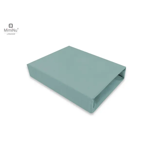 MimiNu - Cearceaf cu elastic pentru patut 120X60 cm, Din bumbac certificat Oeko Tex Standard 100, Colectia Royal, Nepal Green BYN6426972021685