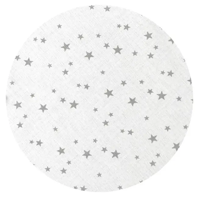 MimiNu - Cearceaf cu elastic pentru patut leagan sau patut co-sleeper, Dimensiune 90x40 cm, Din bumbac certificat Oeko Tex Standard 100, Mini Gray Stars BYN6426972021227