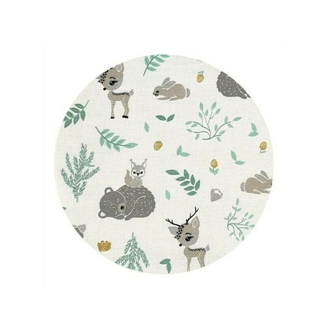 MimiNu - Halat de baie cu urechi 2 - 5 ani, Moale, Cu buzunare, Cu cordon, Din bumbac si thermo fleece, Materiale certificate Oeko Tex Standard 100, Forest Friends Mint BYN6426972022323