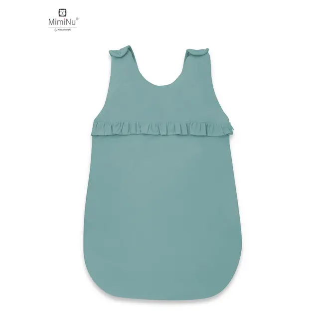MimiNu - Sac de dormit pentru bebelusi, De iarna, Cu volanase, Din bumbac, Cu fermoar lateral, Cu capse pe umar, 70 cm, 0 - 6 luni, 2.5 Tog, Colectia Royal, Nepal Green BYN6426972020206