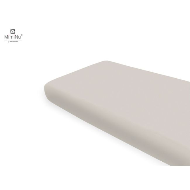 Miminu - Cearceaf cu elastic, Din bumbac certificat Oeko Tex Standard 100, Pentru pat 160x80 cm, Colectia Royal, Beige BYN6426972021944