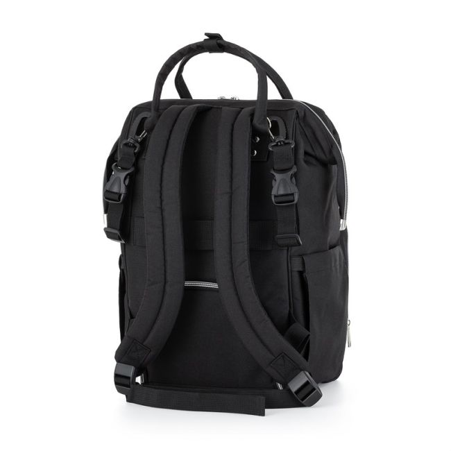 Petite&Mars - Rucsac pentru mamici, Cu 11 compartimente, Cu buzunare termice, Saltea de infasat inclusa, 30 x 42 x 15 cm, Jack, Black BYN507906