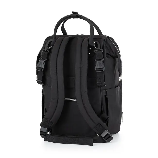 Petite&Mars - Rucsac pentru mamici, Cu 11 compartimente, Cu buzunare termice, Saltea de infasat inclusa, 30 x 42 x 15 cm, Jack, Black BYN507906