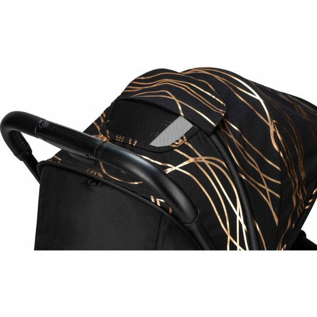 Carucior sport pliabil automat, Unique, Spatar reglabil, Suport pentru sticla, 6.6 Kg, Conform cu standardul european de securitate EN 1888-2:2018, FreeON, Gold Rose BYN48839