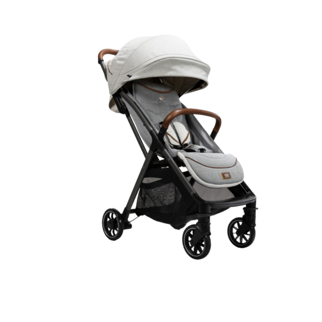 Joie - carucior pentru copii ultracompact  3 in 1 parcel oyster / i-snug shale ( carucior parcel oyster + landou ramble xl oyster + scoica auto i-snug cu tetiera reglabila, nastere - 75 cm, shale)  bbba1219peoys000set