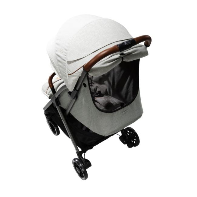 Joie - carucior pentru copii ultracompact  3 in 1 parcel oyster / i-snug shale ( carucior parcel oyster + landou ramble xl oyster + scoica auto i-snug cu tetiera reglabila, nastere - 75 cm, shale)  bbba1219peoys000set